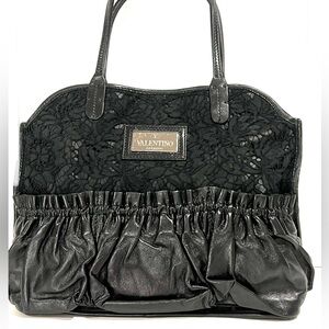 Valentino Garavani Leather and Lace Bag